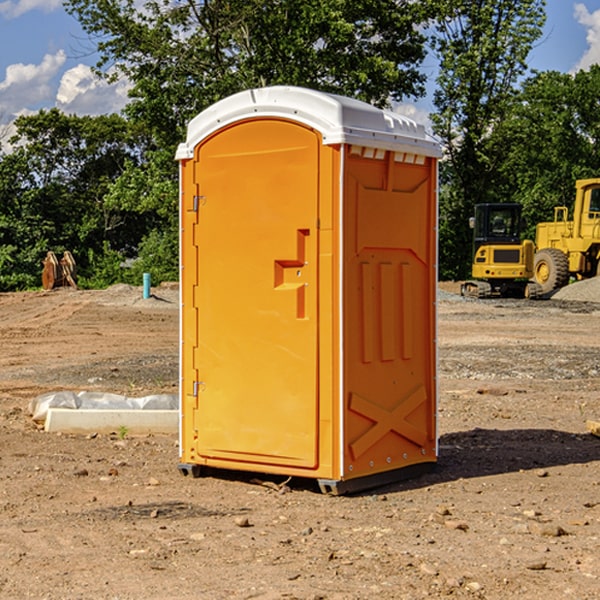 how often are the portable toilets cleaned and serviced during a rental period in Clare County Michigan